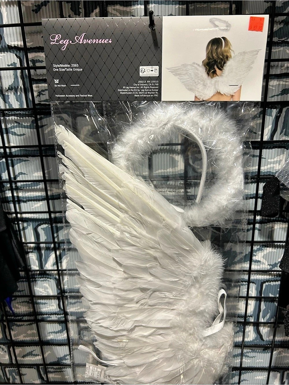 Leg Avenue Feather Angel Wings and Halo Accessory Kit & Halo White Halloween
